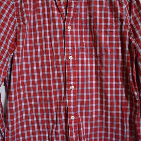 Gap Red & Blue Plaid Button Down Shirt Medium - Picture 6 of 6